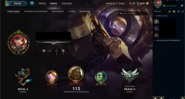 Conta PRATA 2 com borda + Skins