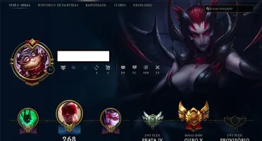 CONTA LEAGUE OF LEGENDS GOLD 5 l +80 CHAMPIONS l