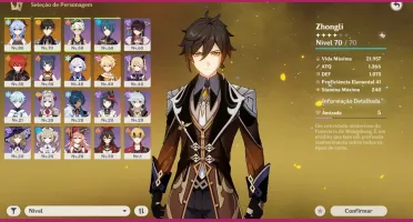 [AR 42] Ganyu e Zhongli + Arco de Amos E Perfuradora Prismat