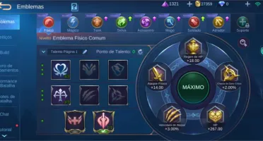 Conta mobile legends lvl 64 com 53 herois e 56 skins...