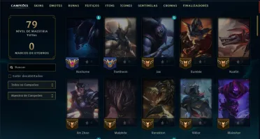 Ouro 4 com 85 Champs e 8 Skins