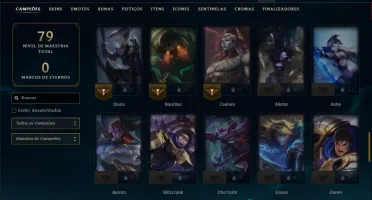 Ouro 4 com 85 Champs e 8 Skins