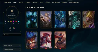 Ouro 4 com 85 Champs e 8 Skins