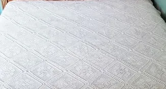 Colcha de Crochê Rendada para Cama King