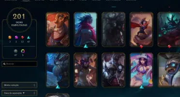 CONTA MESTRE TODOS CAMPEOES E 201 SKINS !
