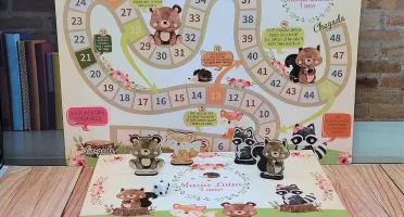 Jogo de Tabuleiro Bosque com Caixa de Papel