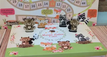 Jogo de Tabuleiro Bosque com Caixa de Papel