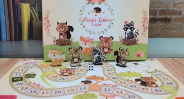 Jogo de Tabuleiro Bosque com Caixa de Papel