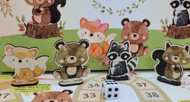 Jogo de Tabuleiro Bosque com Caixa de Papel