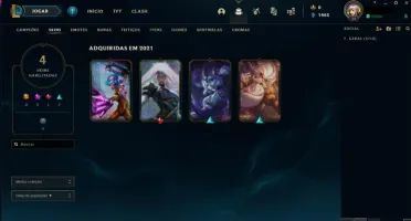 Conta Ouro IV Com Skin Lendária