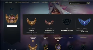 Conta ouro 2 (ex diamante) com 41 Champs e 12 Skins