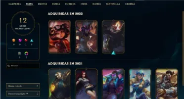 Conta ouro 2 (ex diamante) com 41 Champs e 12 Skins