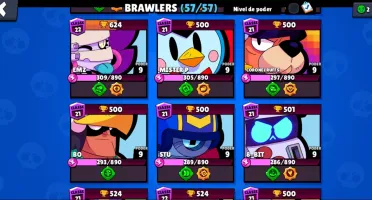 Brawl Stars - Todos os Brawlers - 28k Troféus