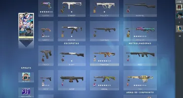 conta valorant prata 1 varias skins