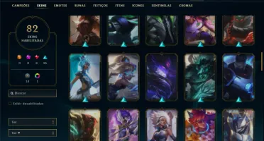 Conta Platina 1 com 110 Champs e 81 Skins ( MAIN SUP )