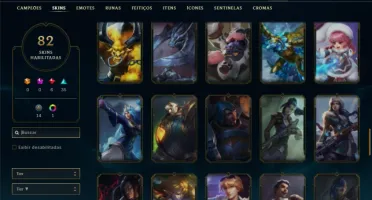 Conta Platina 1 com 110 Champs e 81 Skins ( MAIN SUP )