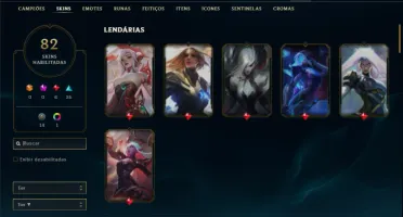 Conta Platina 1 com 110 Champs e 81 Skins ( MAIN SUP )