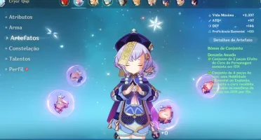 Genshin Impact AR 40, Diluc + Qiqi