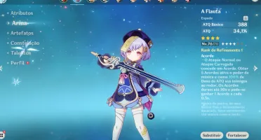 Genshin Impact AR 40, Diluc + Qiqi