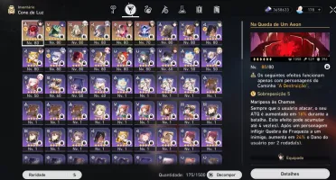 Conta Genshin Ar60 20 Personagens 5, 6 Armas 5 Estrelas