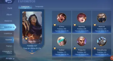 Mobile legends, conta mítica ex glória