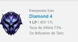 Conta diamante 4 com mmr mestre + / 73% winrate com espólios
