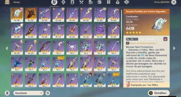 Genshin Impact AR 55 - 9 *5 Estrelas (America SV)