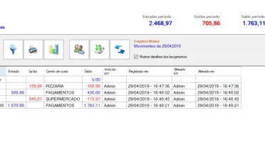 Sistema software programa finanças Livro Caixa