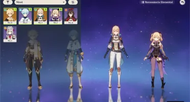 GENSHIN IMPACT CONTA AR-5 COM JEAN + PERSOS 4* E ARMA 5*