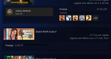 CONTA STEAM Nível 13 COM GTA 5