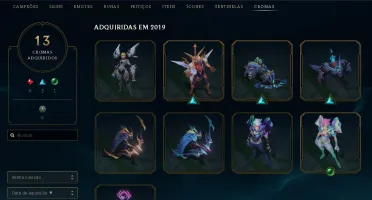 Conta League of Legends 336 Skins FULL CHAMP