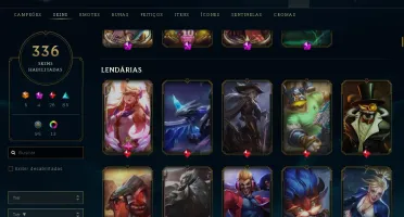 Conta League of Legends 336 Skins FULL CHAMP