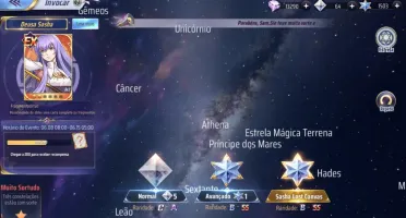 SAINT SEIYA AWAKENING - COM GEMAS AVANÇADAS E LIVROS