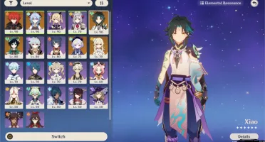 Genshin Impact AR55 com vários 5 estrelas