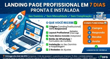 Landing Page Profissional em 7 Dias — Pronta e Instalada