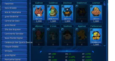 Conta AoX Deck Vacina MidGame LaDMO Servidor: Alphamon