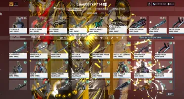 Conta Warframe MR25 com 845 platina Sem Vínculo steam.