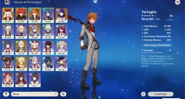 Genshin Impact AR 51, Klee, Baal, Jean, Keqing + outros