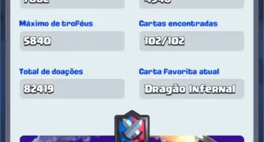 Conta Clash Royale nv13, max troféus 5700
