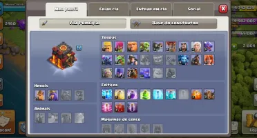 Conta clash of clans cv10 full 2000 gemas