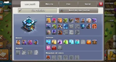 conta clash of clans cv13 bem upado