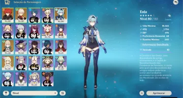 Conta AR52 EULA+KAZUHA+JEAN+DILUC (BANNER GARANTIDO)
