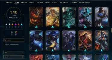 Platina 4 com 120 Champs e 140 Skins ( JG / SUP )