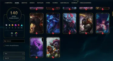 Platina 4 com 120 Champs e 140 Skins ( JG / SUP )