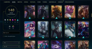 Platina 4 com 120 Champs e 140 Skins ( JG / SUP )