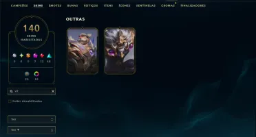 Platina 4 com 120 Champs e 140 Skins ( JG / SUP )