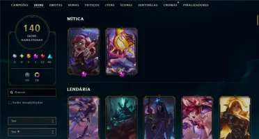 Platina 4 com 120 Champs e 140 Skins ( JG / SUP )