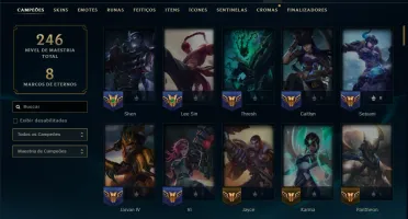 Platina 4 com 120 Champs e 140 Skins ( JG / SUP )