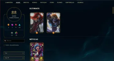 Conta prata 1 com 142 champs e 88 skins (MAIN ADC)