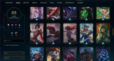Conta prata 1 com 142 champs e 88 skins (MAIN ADC)